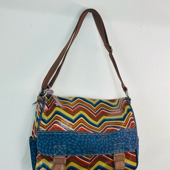 Multicolor Chevron Women's Shoulder Bag - Picture 6 of 11
